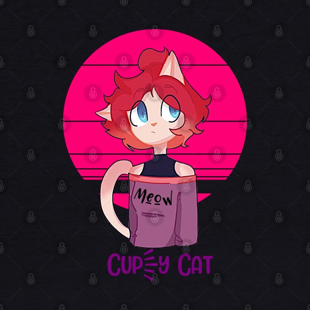 Anime Cupy Cat for Cat and Coffee Lovers by TonTomDesignz